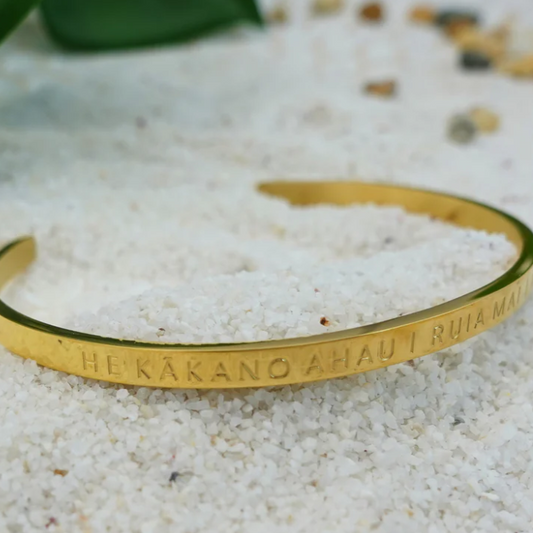 He Kakano Ahu Cuff in Gold or Silver