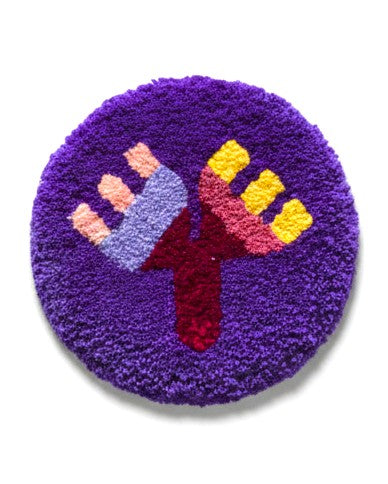 Purple Kaute - Tufted Round