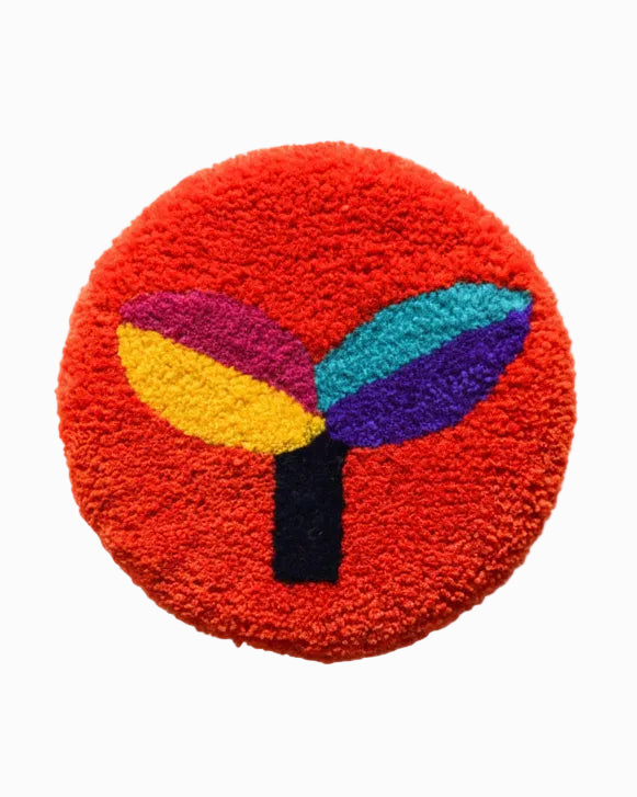 Orange Ata - Tufted Round