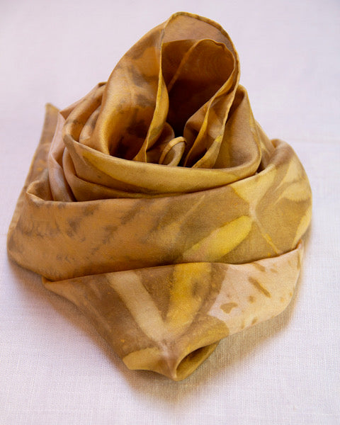 Silk Eco Scarf - Fern, Bamboo & Kawakawa