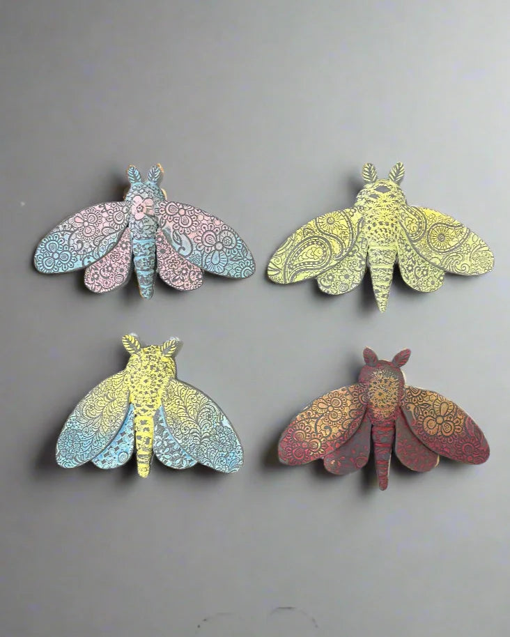 Ceramic Moth Wall Hangings