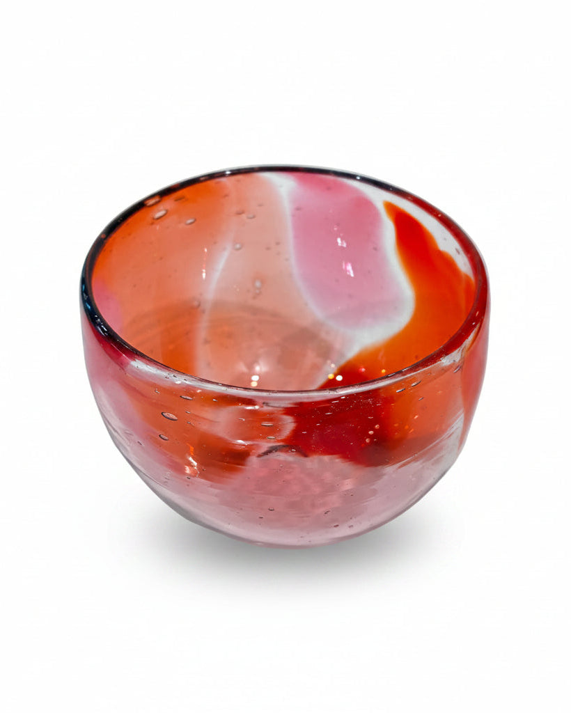 Gem Glass Bowl - Coral