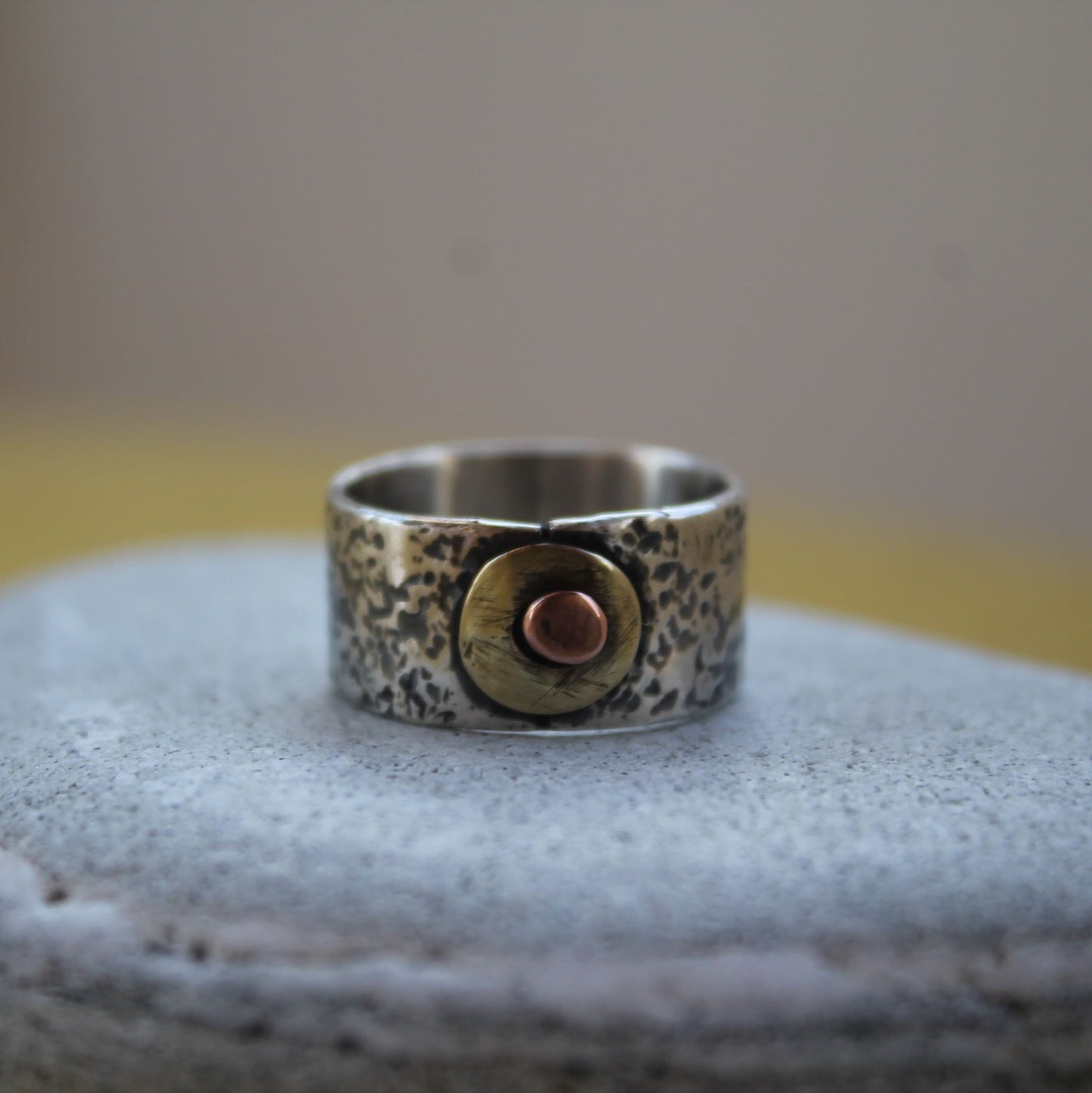 Band Ring Sterling Silver and Copper