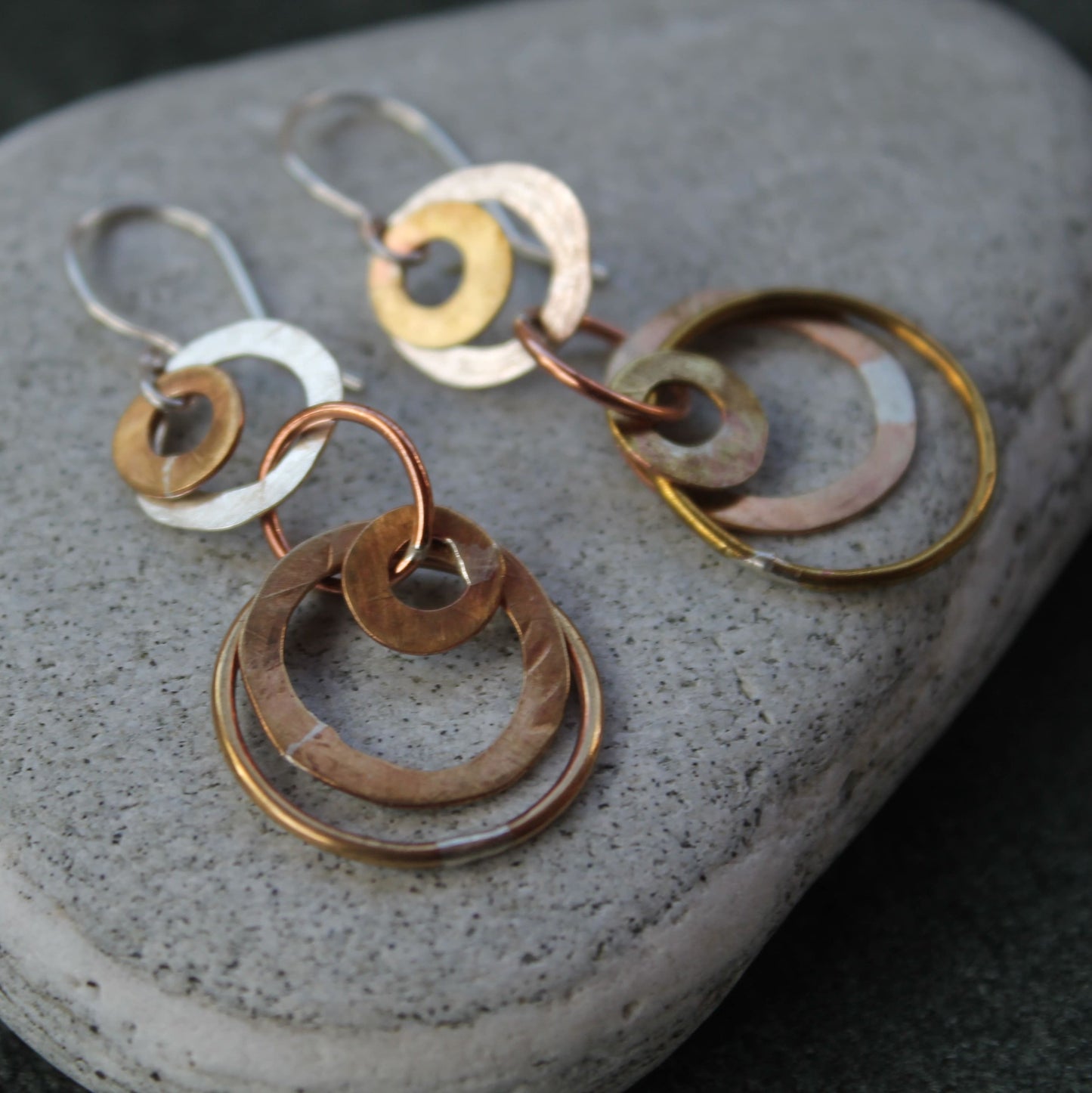 Long Multi-Hoop Drop Earrings