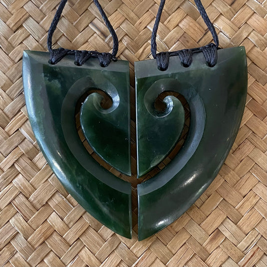 Breastplate Koru Pair - Pounamu