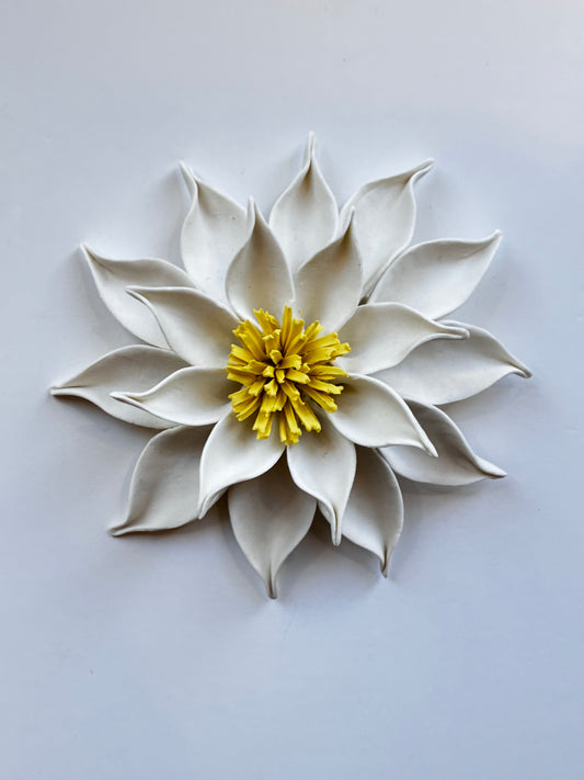 Dahlia in White Unglazed