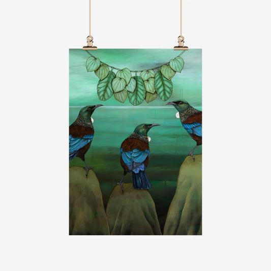 Kathryn Furniss Tea Towel - Tui & the Kawakawa Necklace