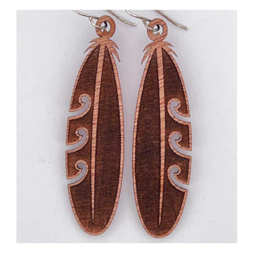 Wooden Kakapo Earrings
