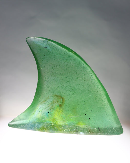 Glass Shark Fin "Kelp Forest" Large