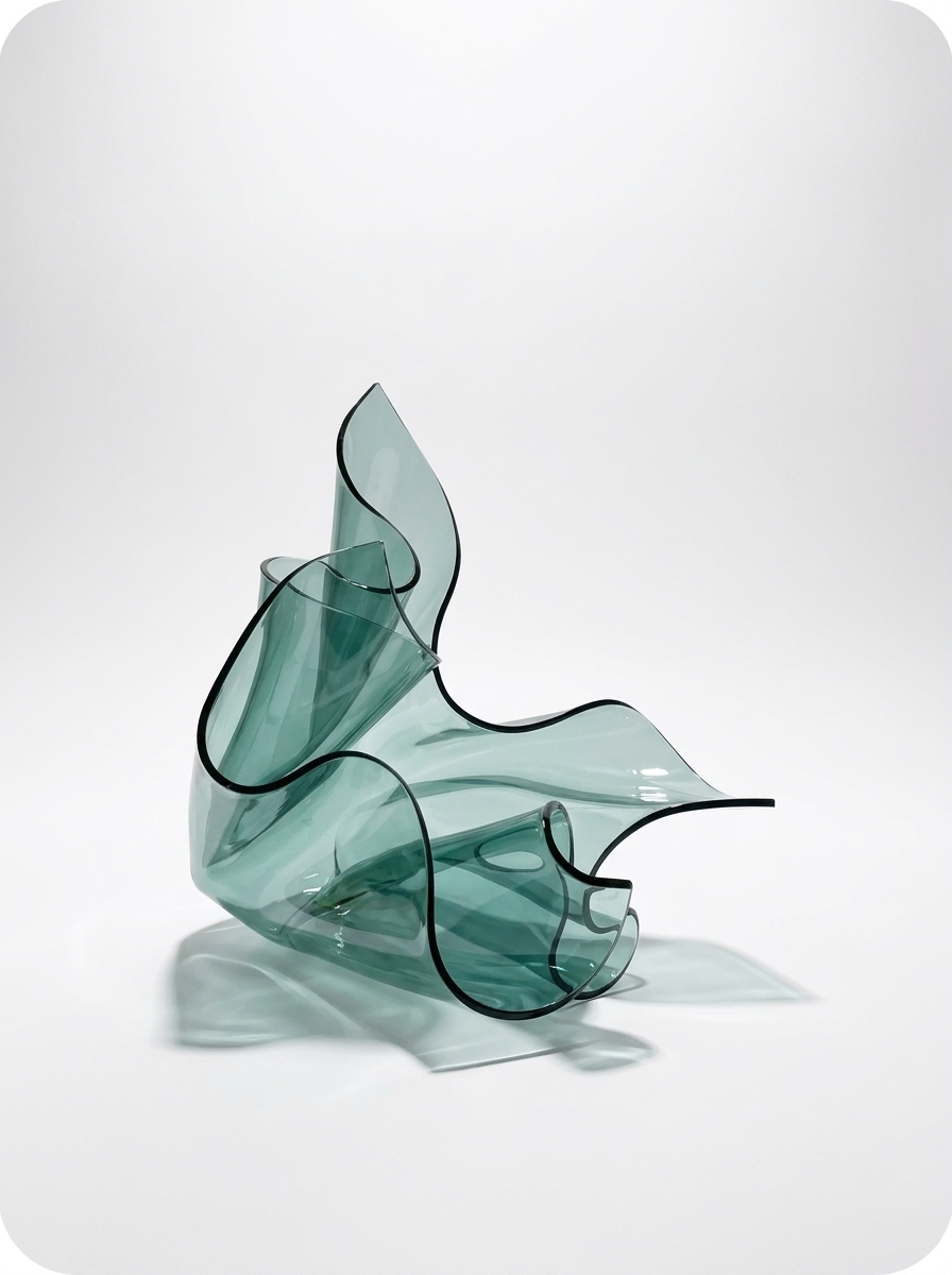 Transparent Sea Green Flower