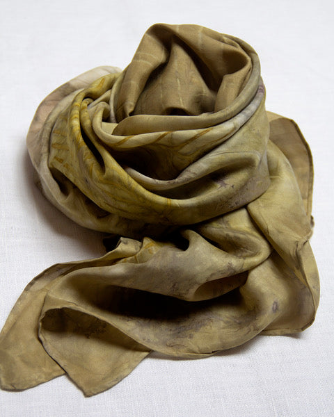 Silk Eco Scarf - Alder & Geranium