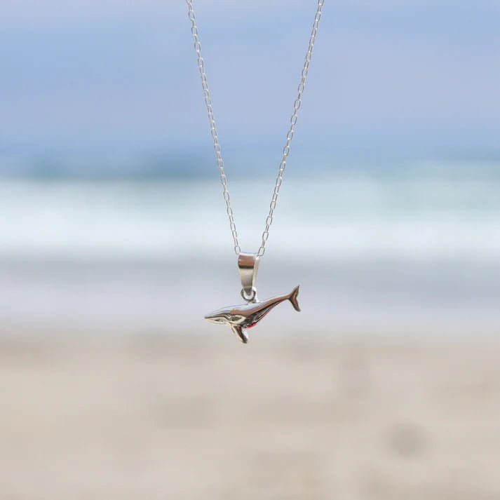 Sterling Silver Whale Necklace