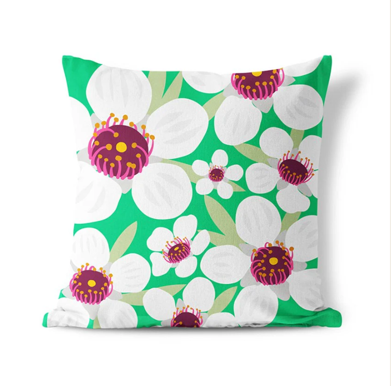 Bright Botanical Manuka Cushion Cover