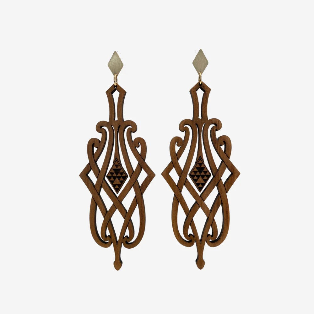 Earrings wood - Matariki