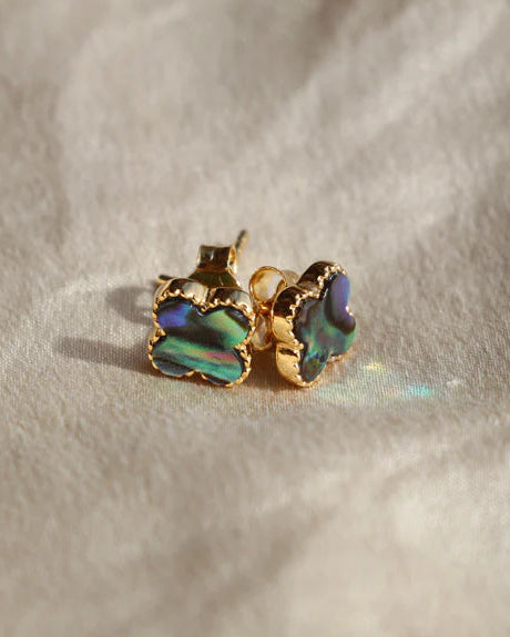Clover Paua Studs