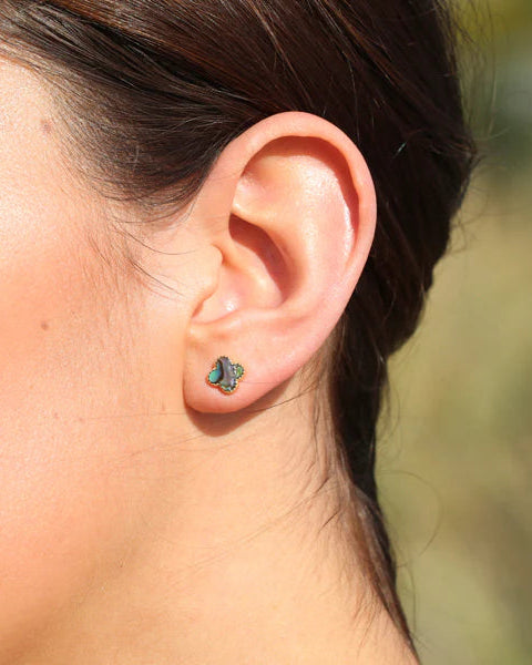 Clover Paua Studs