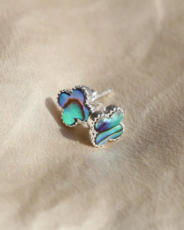 Clover Paua Studs