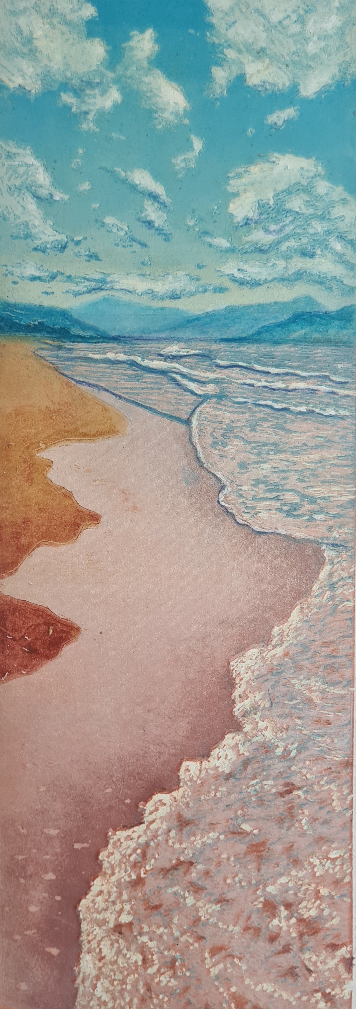 Oceans Frill Woodcut - Framed Print