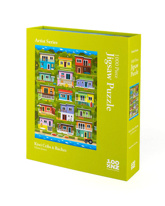 Jigsaw Puzzle - Kiwi Cribs & Baches by Glenn Jones