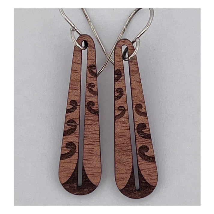 Wooden Piwakawaka Earrings