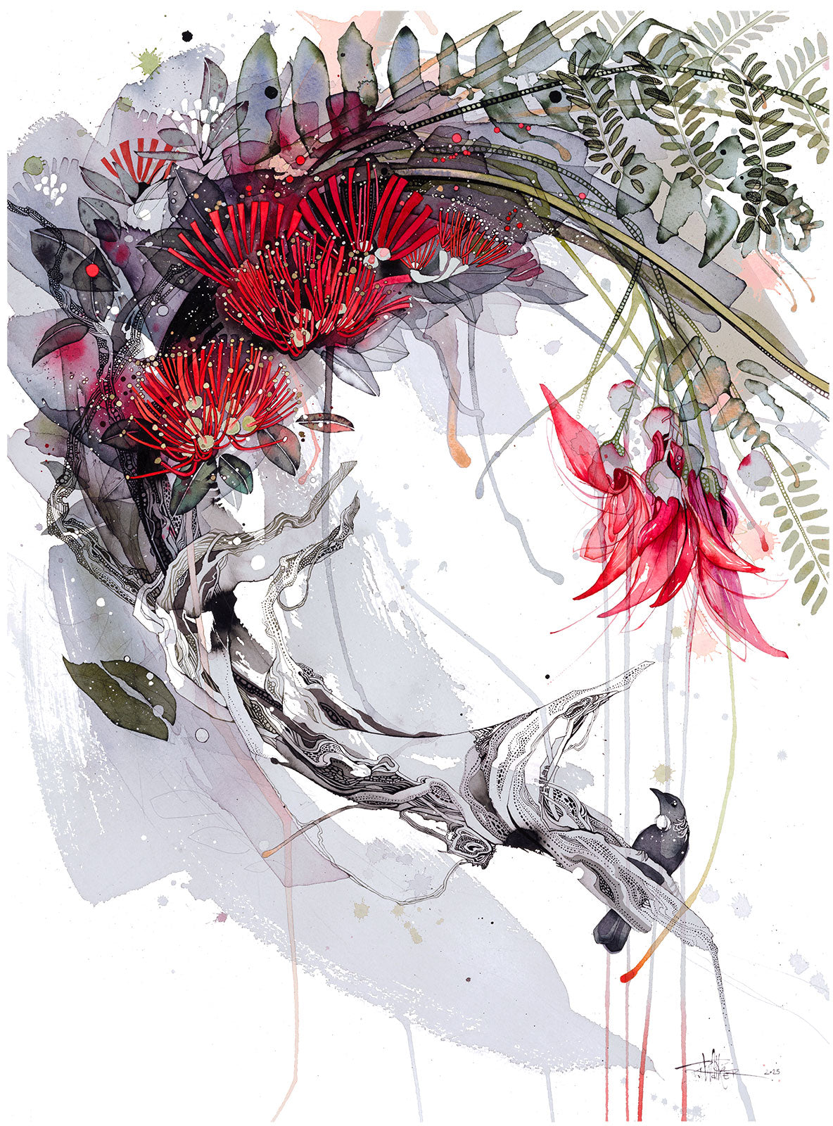 Pōhutukawa Loop - Original Painting