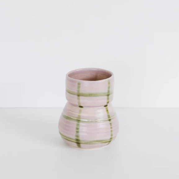 Modernist Vase, Lilac Grid