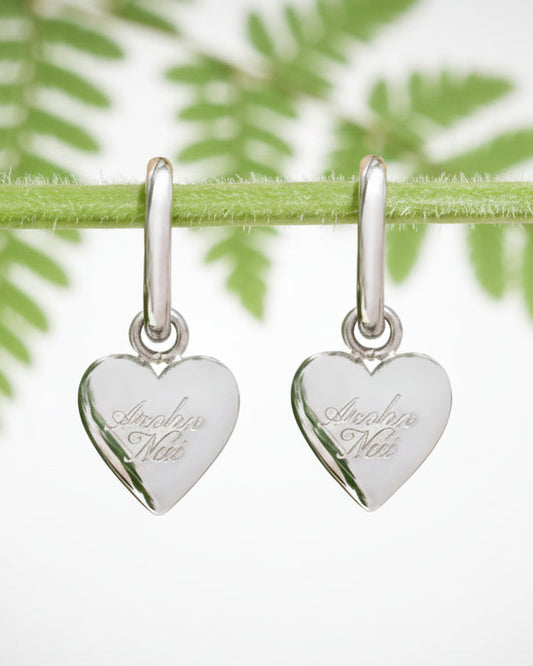 Aroha nui - Silver Hoops