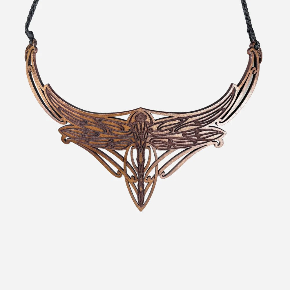 Revolution Leather dragonfly necklace - Kapowai