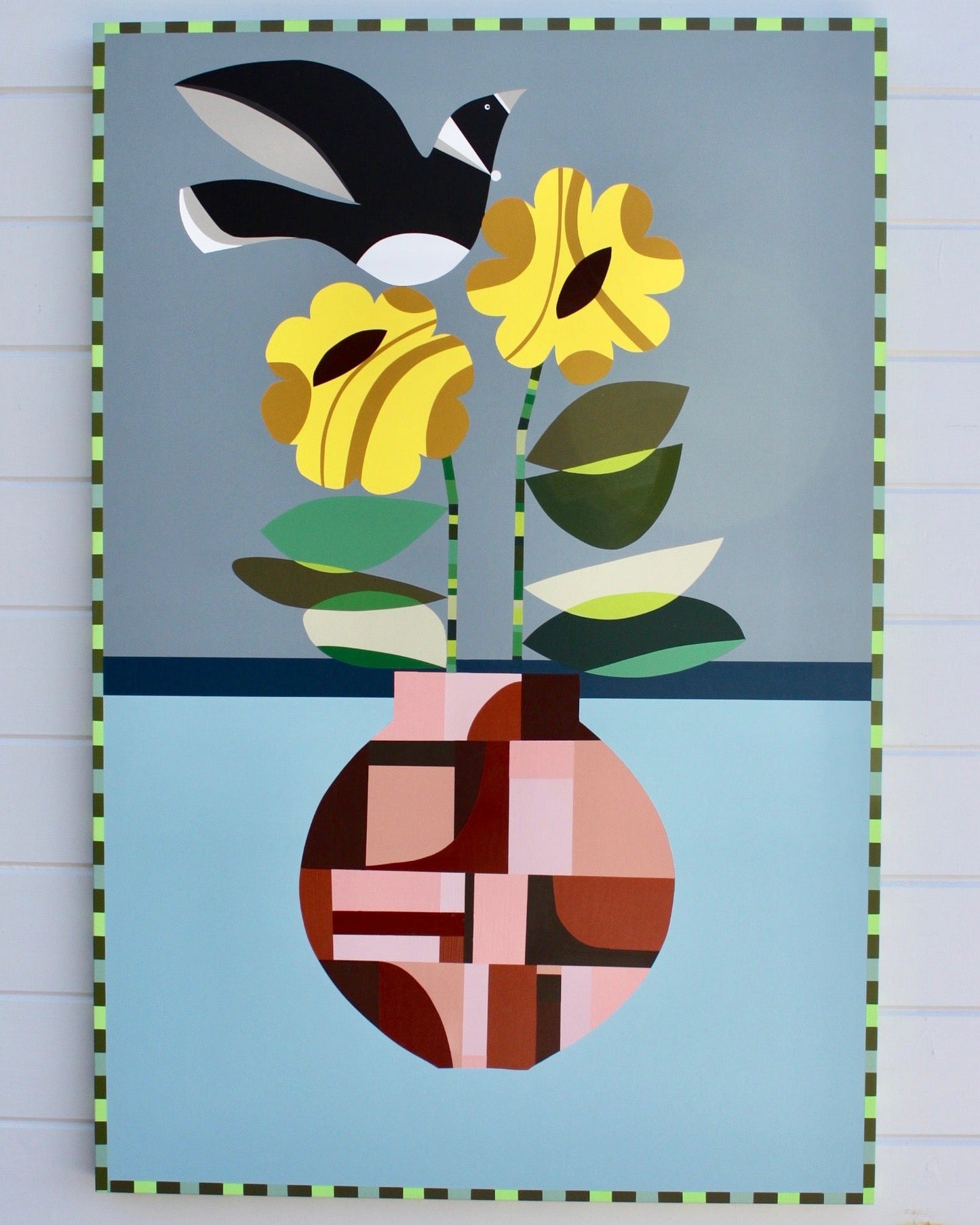 Still Life with Tui and Wildflowers