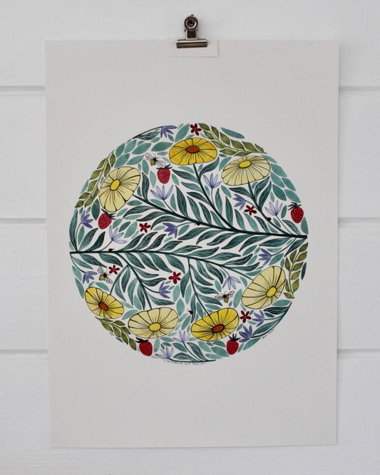 Strawberries and Daisies