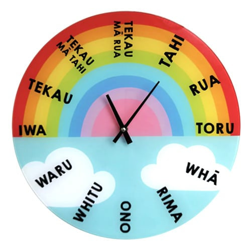 Te Reo Rainbow Clock