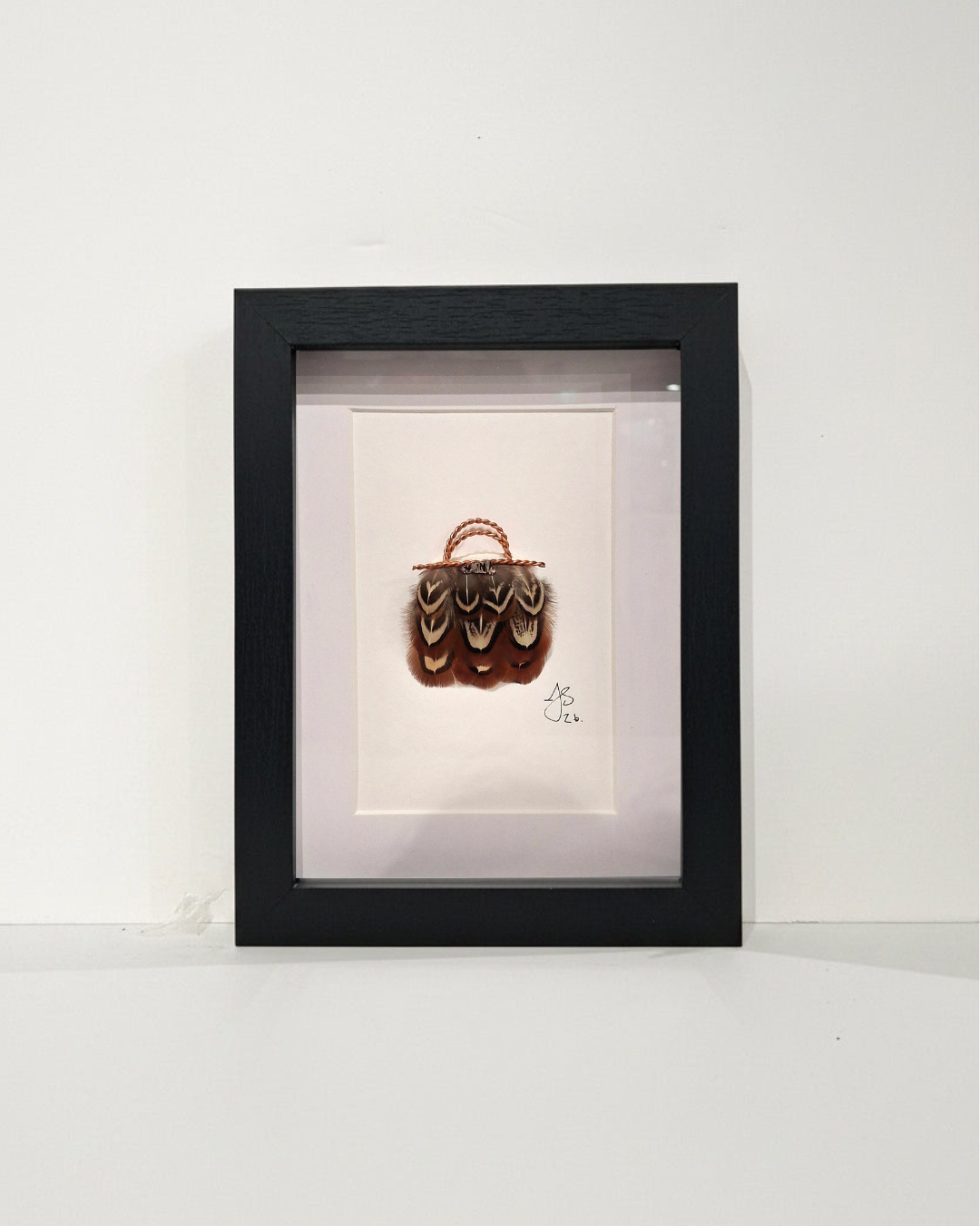 Small Kete Framed - Church Window Feathers