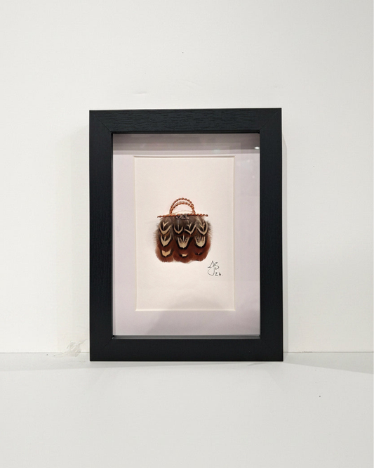 Small Kete Framed - Church Window Feathers
