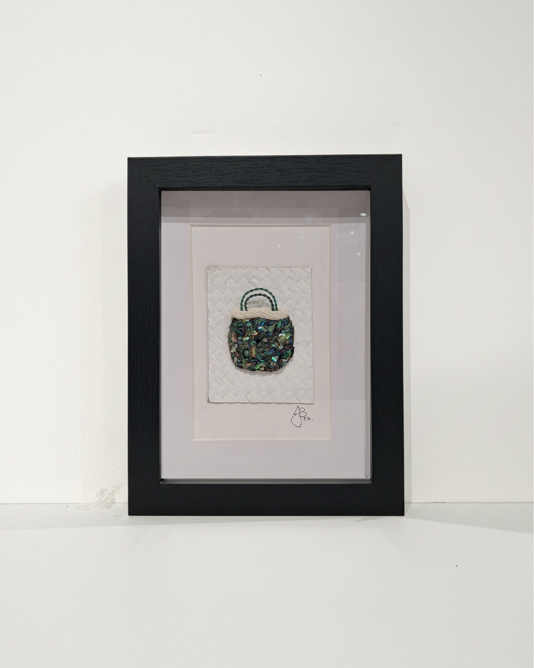 Small Framed Kete - Paua