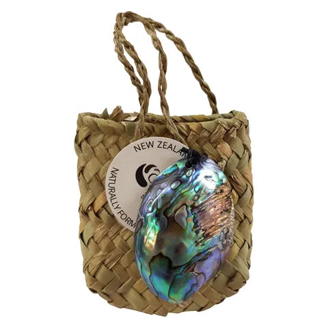 Ocean Shell Paua Gems in flax bag - Small