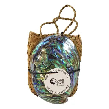 Ocean Shell Paua Gems in flax bag - Large