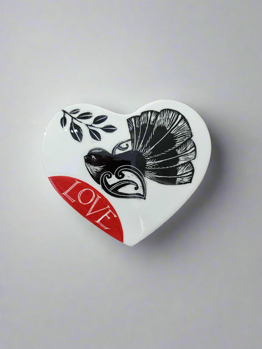 Ceramic Heart - Love Fantail