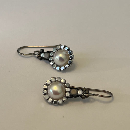 Gemstone Daisy Earrings