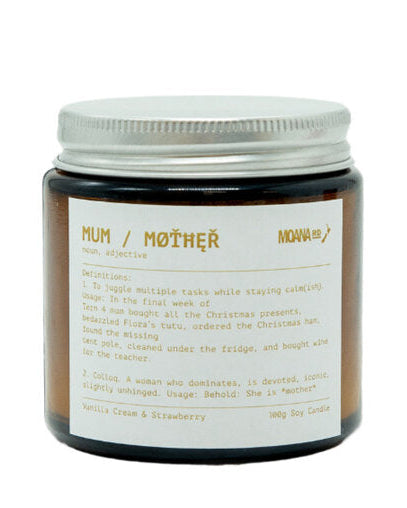 Mum / Mother, Noun/Adjective - Soy Candle