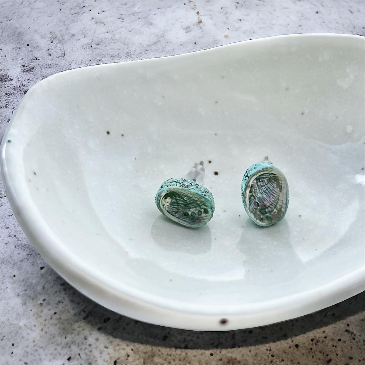 Paua Shell Stud Earrings