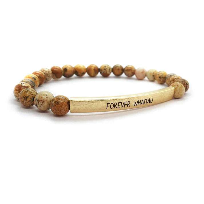 Bracelet "Forever Whanau" Picture Jasper