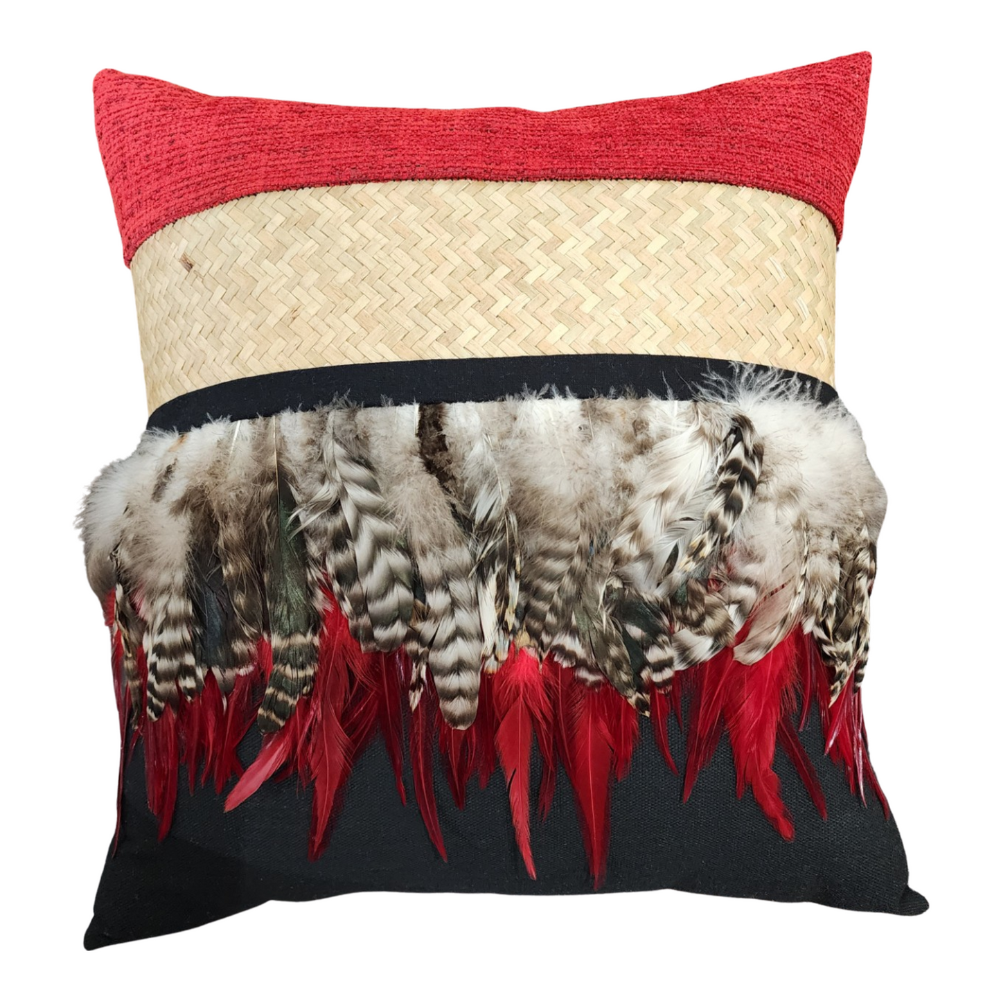Pohutukawa Feather Cushion