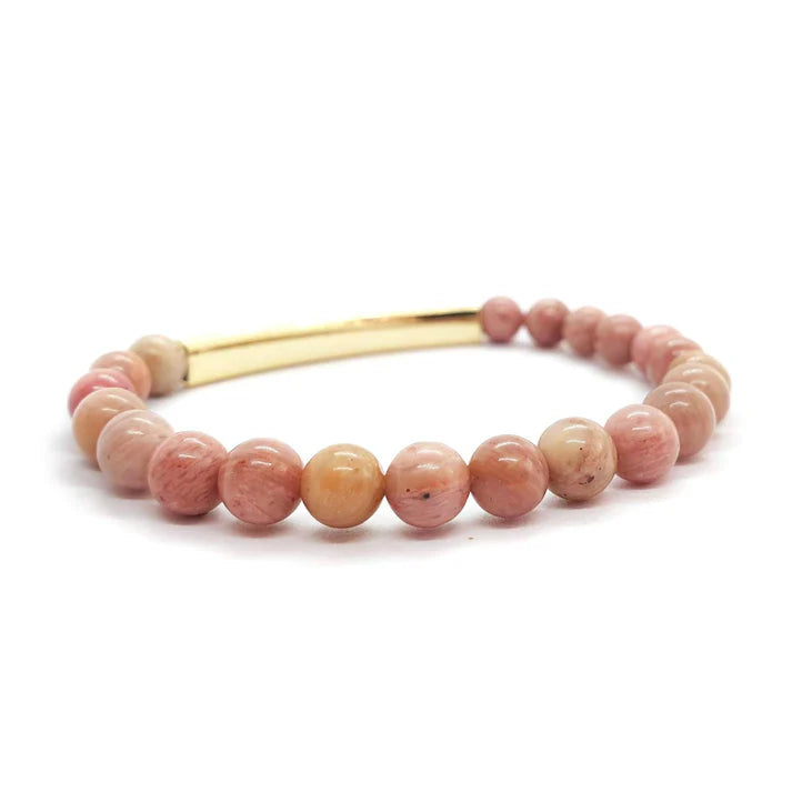Bracelet "Aroha to the moon and Back"  Rhodonite