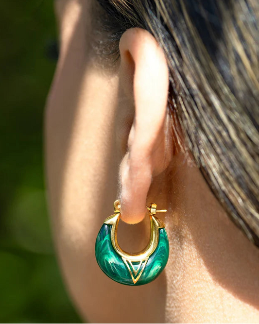 Niho Taniwha Hoop Earrrings