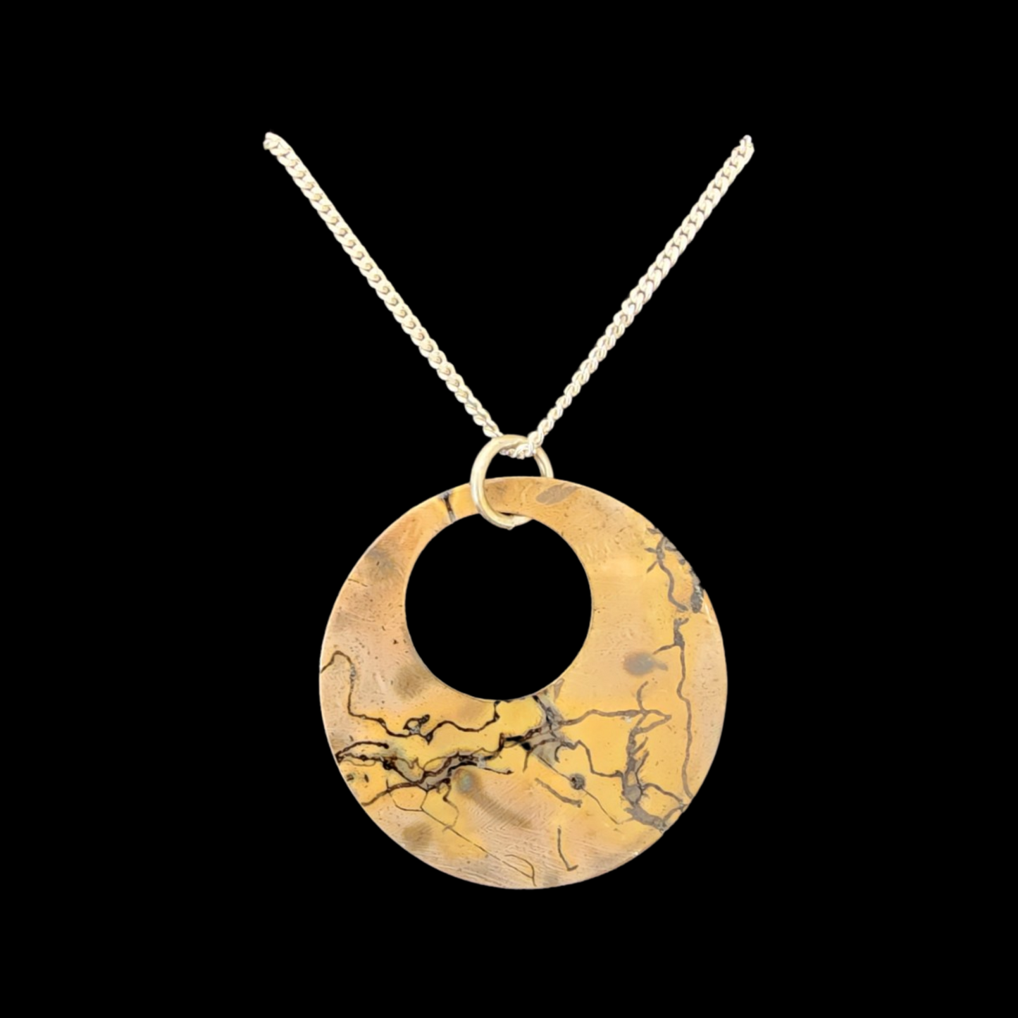Distraction Gold Round Pendant
