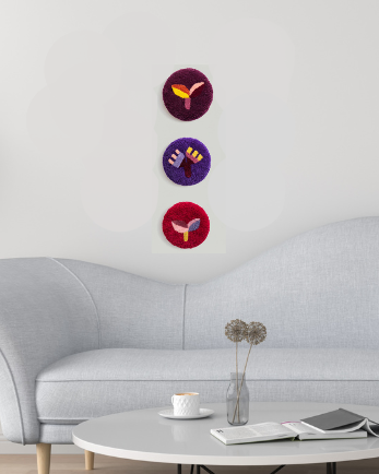 Purple Kaute - Tufted Round