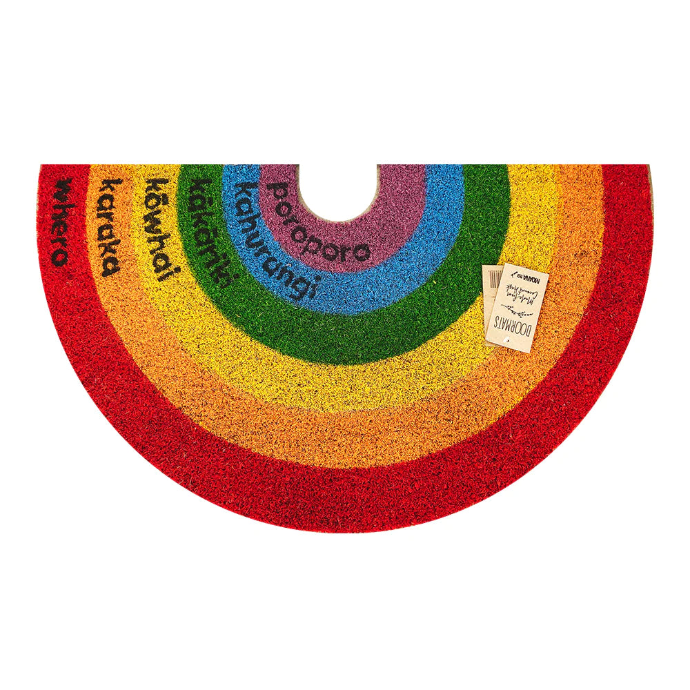 Te reo rainbow Doormat