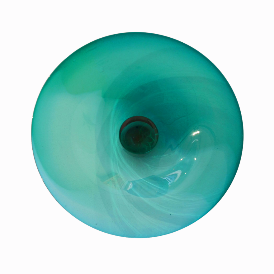 Jade glass round vessel
