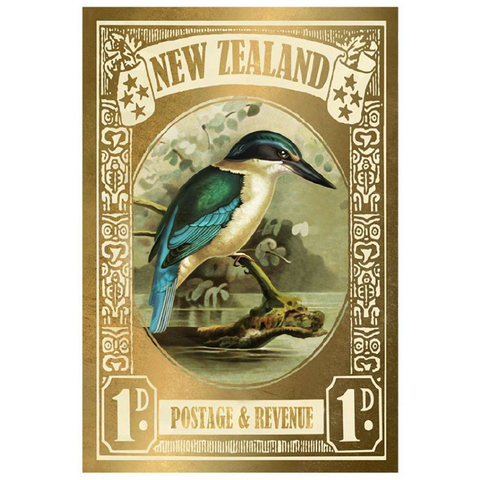 Kingfisher Stamp - Gold