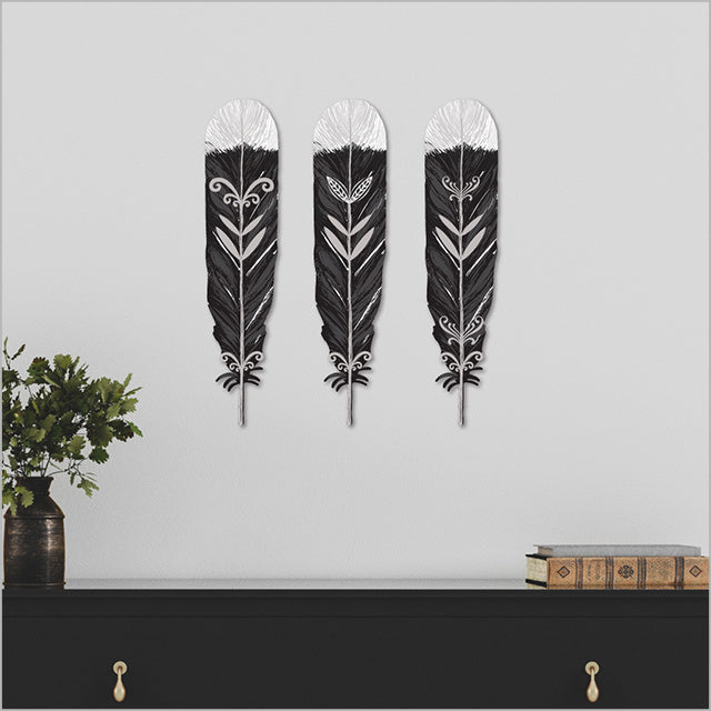 Set of 3 Huia feathers